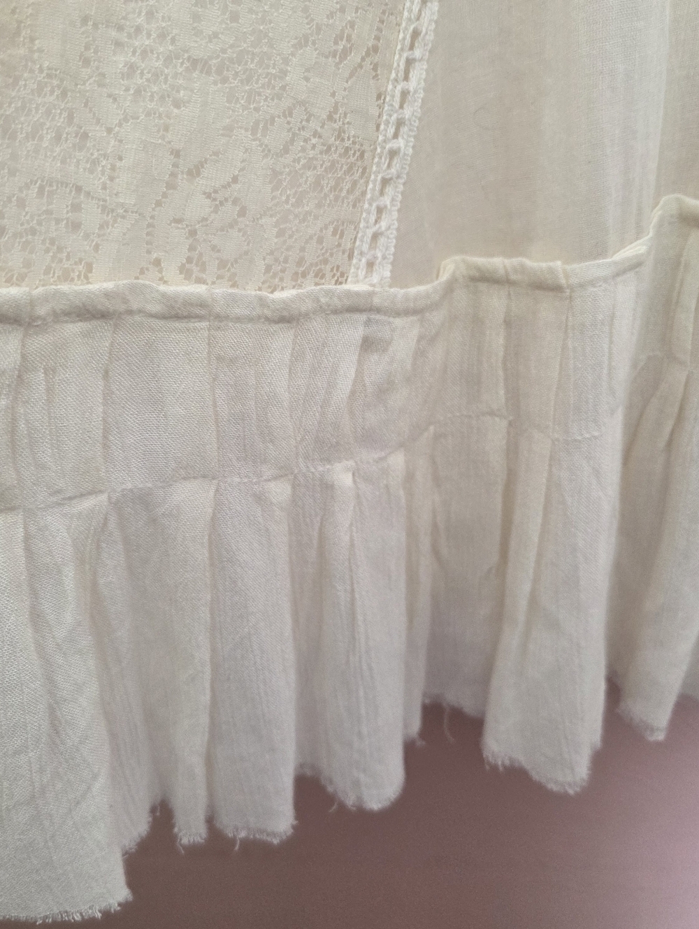 FREE PEOPLE FP ONE Ivory Angel Lace Dress Extra Small - Picture 5 of 11